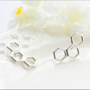 Silver Geometric Earrings